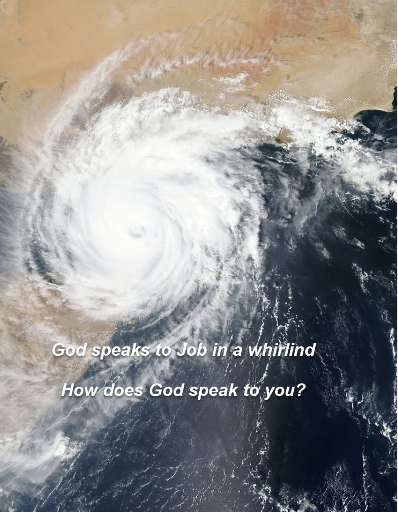 NASA picture from space of a whirlwind