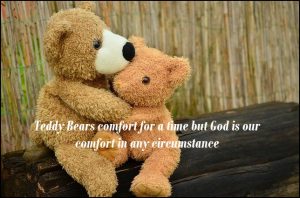 Is Teddy your comfort or God?