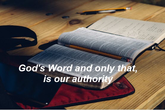 God's Word is our authority