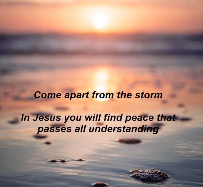 Peace comes from Jesus