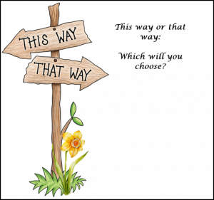 Crossroads means decisions