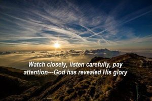 The glory of the Lord