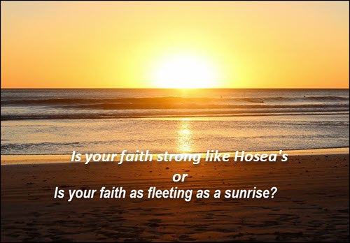 Hosea's strong faith