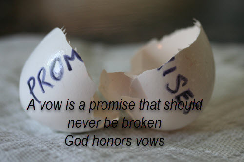A vow is a promise